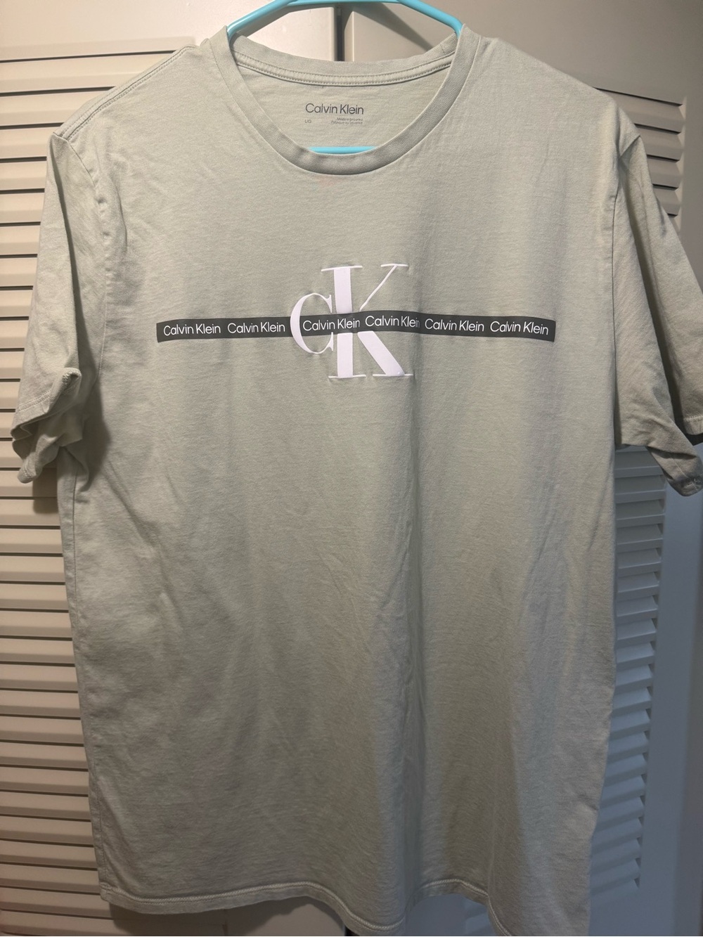 Calvin Klein Sage Green CK Logo T-Shirt